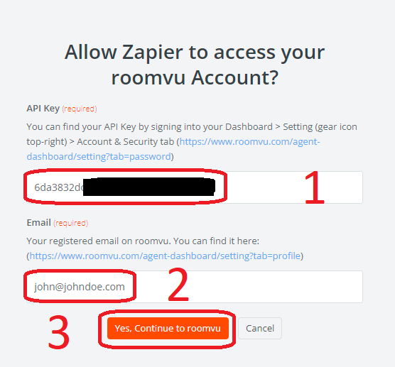 Integrating Roomvu and Chime CRM with Zapier